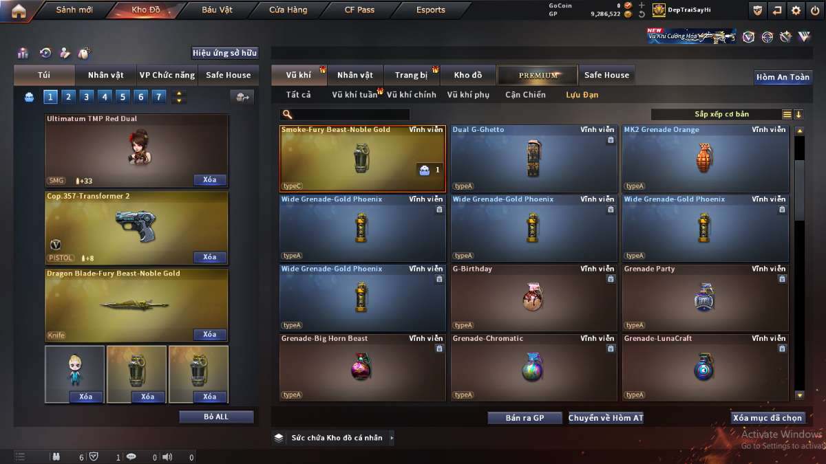 shop acc cf uy tin gia re